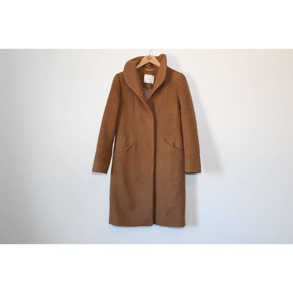 *Flawed Aritzia Wilfred The Cocoon Long Coat Wool Cashmere Camel Size XXS H14288 - Picture 2 of 15